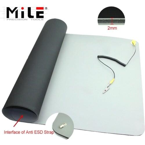 710x500x2mm Anti-Static ESD Mat+Ground Wire+ESD Wrist For Mobile Phone Computer Sensitive Electronics Repair Blanket Work Pad
