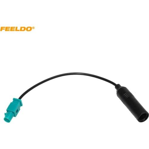 FEELDO Car Radio DIN TO FAKRA Antenna Adapter For Audi/Volkswagen/Skoda Install Aftermarket Stereo #HQ6832