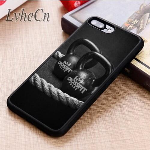 LvheCn CROSSFIT GYM KETTLEBELLS phone Case cover For iPhone 5 6 6s 7 8 plus X XR XS max 11 12 Pro Samsung Galaxy S7 S8 S9 S10