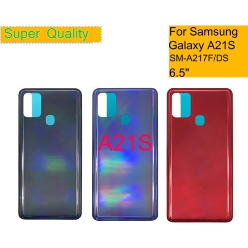 10Pcs/Lot For Samsung Galaxy A21S A217 SM-A217F/DS Housing Back Cover Case Rear Battery Door Chassis Housing Replacement