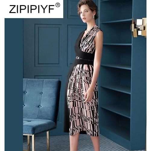 OL Commuting Professional Clothes Smooth Satin Patchwork Fake Two-piece Dresses 2019 New Summer Female Elegant Dress C1717