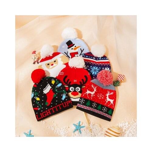 Childrens Warm Hat Mohair Knitted Beanie Cute Woolen Winter Hat With Big Ball for Boys Girls winter knit Earflap Cap