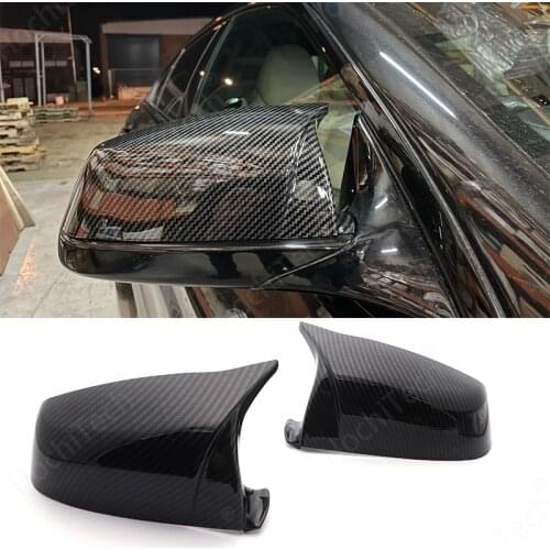 For BMW 5 6 7 serie F01 F02 F03 F04 F06 F07 F10 F11 F12 F13 Car styling Horn caps M style Bright Black Rearview Mirror Cover