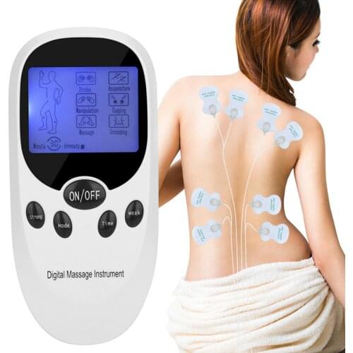 6 Modes Electrical Massager Digital Therapy Tens Machine for Body Back Neck Pain Relief Health Care Tools for Message Relaxation