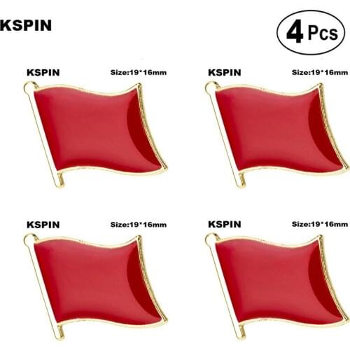 Red Flag Brooches Lapel Pin Flag badge Brooch Pins Badges