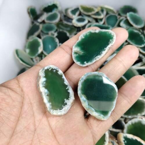 Green Natural agates slice pendant druzy jewelry making finding green stone slice finding gifts handmade