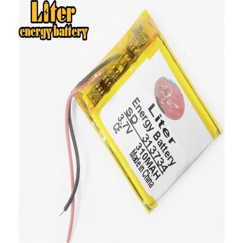 310mAh 313734 Li-ion Polymer Lithium Battery 3.7v Li-po Li Ion Polymer Bateria MP3 MP4 GPS Medical Device Batteries