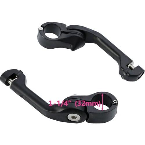 Motorcycle 32mm Long Angled Adjustable Highway Peg Mount Kit For Harley Honda Yamaha Suzuki Kawasaki 1.25 inches
