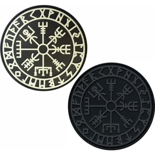 Viking Symbol PVC Patch Cloth Armband Badge Applique Embellishment Military Tactical Patches with Hook and Loop