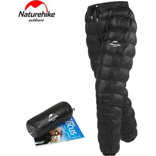 Naturehike Down Pants Mens Women Winter Warm Utility Down Pants Sassy High Waisted Nylon Snow Trousers Waterproof Skiing Pants