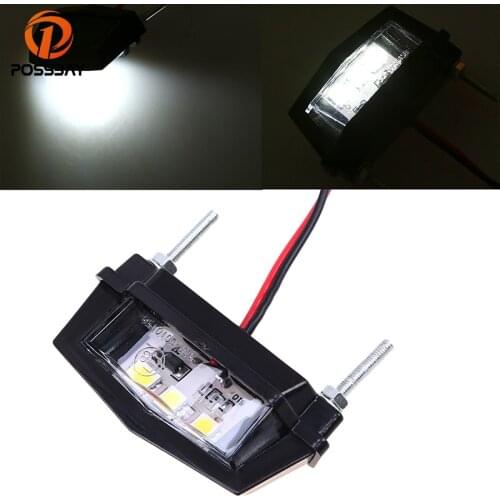 POSSBAY Universal Mini 12V LED Rear Brake License Plate Lights Cafe Racer For Harley Dyna XL 883 Honda Suzuki Sport Bike ATV