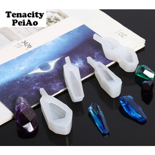 4pc Transparent Silicone Mold DIY Epoxy UV Resin Molds for Pendants Jewelry Making Tools