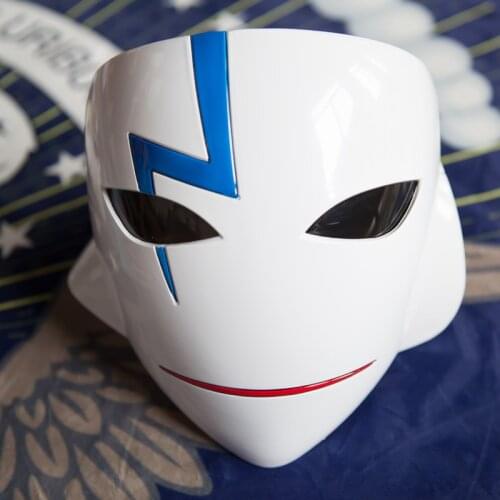 Darker Than Black Hei Li Shenshun Smile Broken Face Mask Cosplay Props ABS Plastic Cosplay Halloween Prop