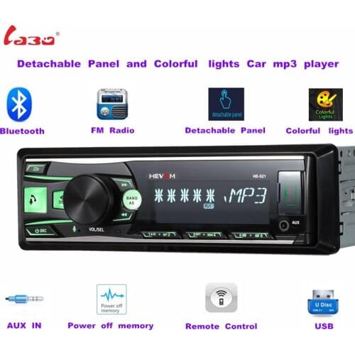 1DIN 2.5 inch 12V In-Dash Stereo Voice Remote Control Removable Panel Bluetooth Autoradio FM USB AUX-IN MP3 Multimedia Player