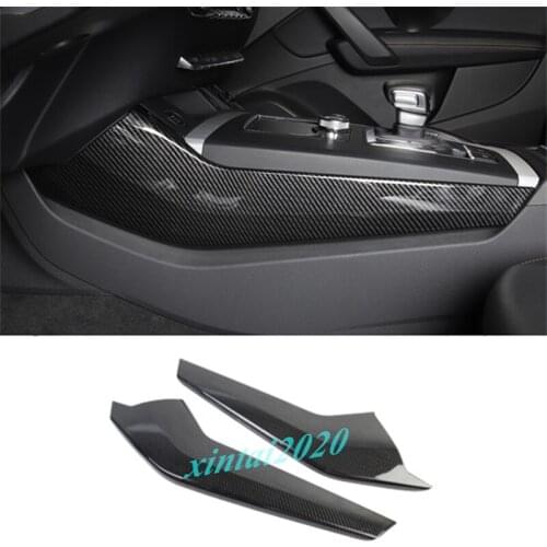 Carbon Fiber Style Center Console Gear Box Edge Cover Trim For Audi Q5 2017-2020 Car Styling Accessories