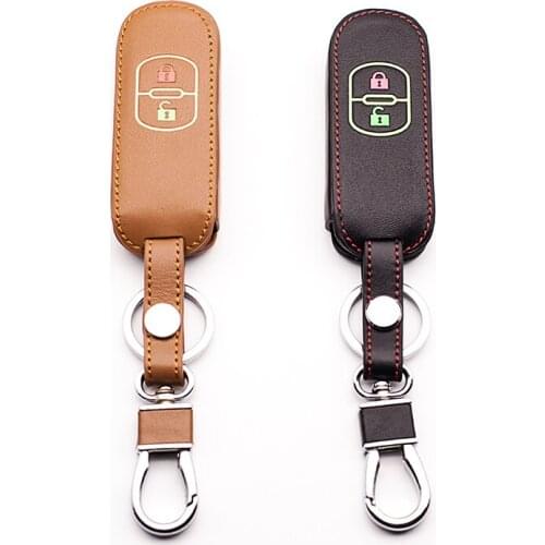 Luminous leather car key cover key holder for Mazda 2 Mazda 3 Mazda 5 Mazda 6 MK6 CX-3 CX-4 CX-5 CX-7 CX-9 starline a93