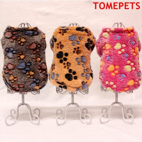 TOMEPETS Pet clothing dog pajama cutie doggie vest with paw-prints patterns in pink/brown/coffee colour