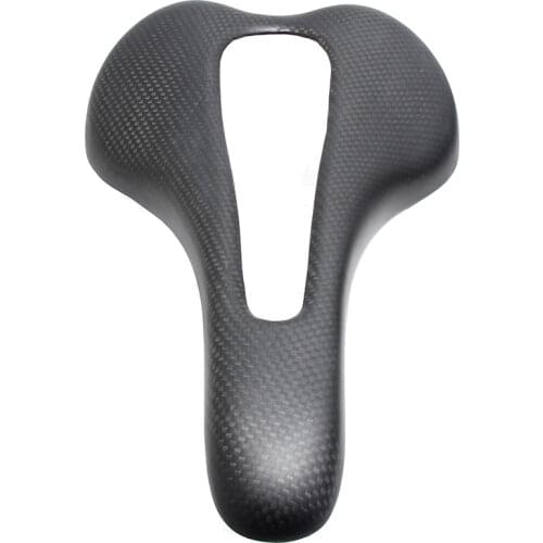 Ullicyc 80mm * 150mm 3K Full Black NO Logo Mountain Road Bicycle Front Seat Carbon Leather