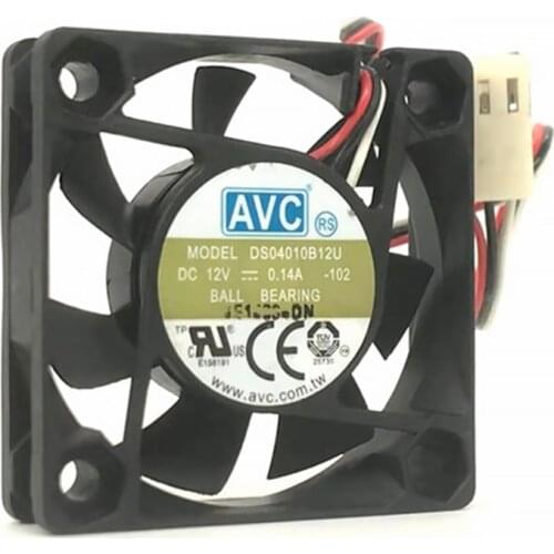 For AVC DS04010B12U 4010 dual ball-bearing 12V 0.14A 4cm 40X40X10MM 5,500RPM 28.18CFM CPU axial cooling fan