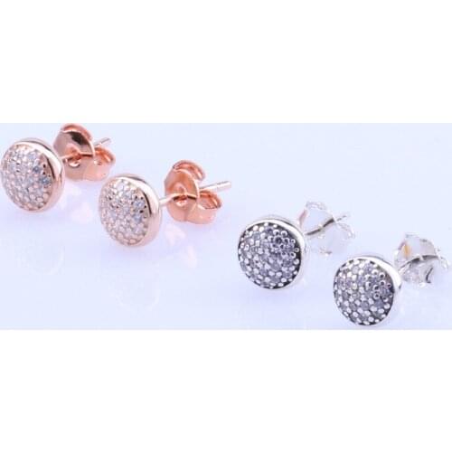 Original S925 Sterling Silver Pan Earring Water Drop Creative Round Temperament Earrings For Women Wedding Gift Fashion Jewelry