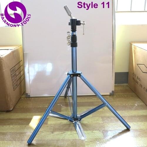 1pcs LF-1071 Blue Pedal Aluminum Alloy Tripod Stand for Display Mannequin Training Hair Mannequin Head Holder Clamp