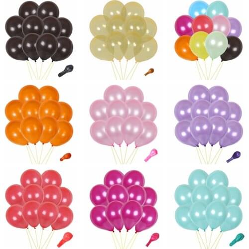 10pcs/lot birthday balloons 1.5g 10inch Latex balloons Gold red pink blue Pearl Wedding Party balloon Ball kids toys air ballons