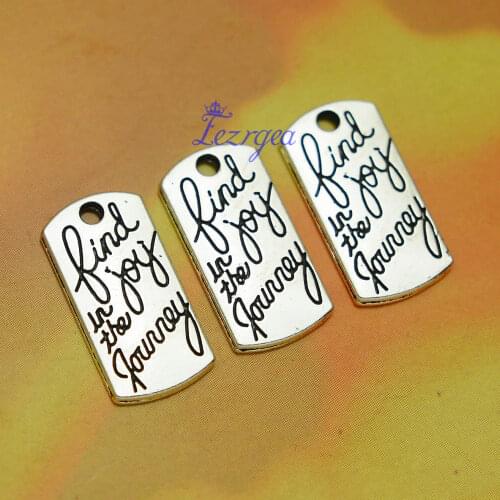 20pcs/lot--21x10mm, Antique silver plated find joy in the journey charms ,DIY supplies, Jewelry accessories