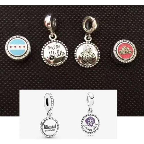 2020 Fashion New Texas Chicaga Mommys Love Charm Beads Original Women DIY High Quality Valentines Day Gift Accessories