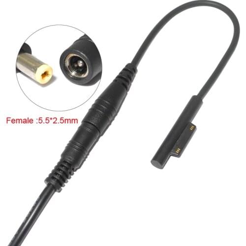 5.5*2.5mm DC Plug Charger Adapter Charging Cable Laptop Power Connector Cord for Microsoft Surface Pro 3 4 5 6