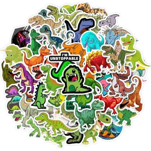 50 Jurassic Park Dinosaur Stickers Pack For On The Laptop Fridge Phone Skateboard Travel Suitcase Cute Jurassic World Sticker
