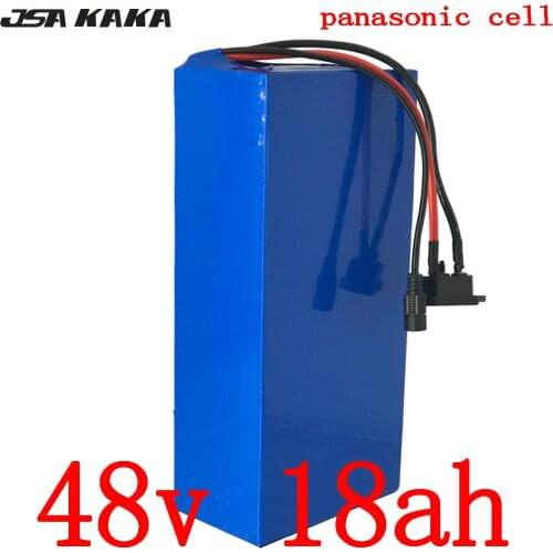 1000W 48V 18AH electric bike battery 48V 48AH E-bike battery 48 V Lithium battery use panasonic cell with 50A BMS and 2A Charger