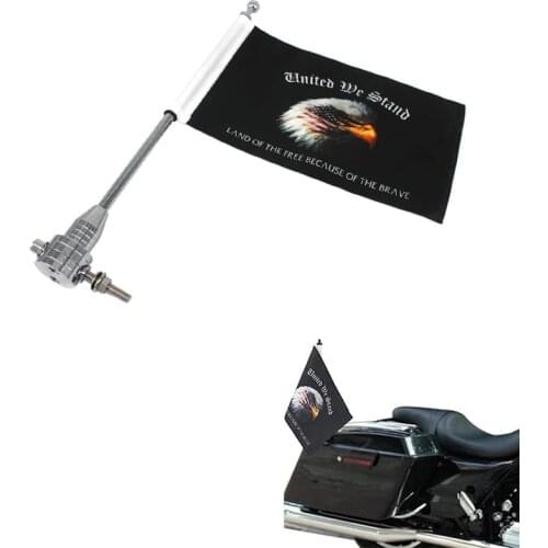 Motorcycle Accessoried Adjustable Decoration Flag Pole Mount Flag for Honda Goldwing CB VTX CBR Yamaha