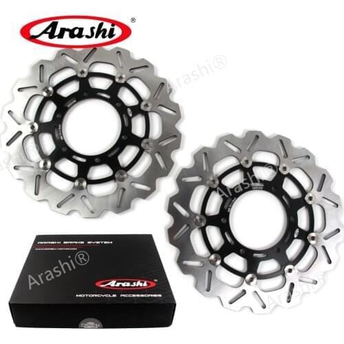 Arashi 1 Pair For SUZUKI GSX R 750 2008-2018 CNC Floating Front Brake Discs Brake Rotors GSX-R GSXR750 2013 2014 2015 2016 2017