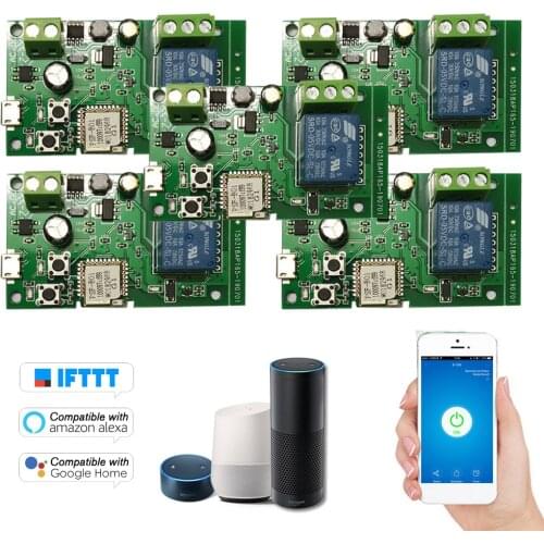 5pcs/Lot DC5V 12V 24V 32V Wifi Switch Wireless Relay Module Smart Home Automation Modules APP Remote Control Timer Switch
