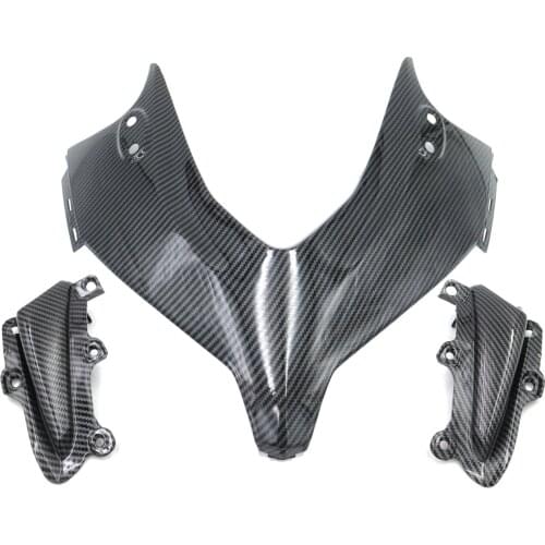FRONT UPPER NOSE HEADLIGHT SIDE FAIRING For HONDA CBR500R 2013 - 2015 ABS With Carbon Fiber Look