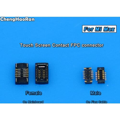 ChengHaoRan New Touch Screen FPC FFC Connector Port Plug for Fingerprint on Mainboard/Flex Cable for Xiaomi Max /Redmi 3S Note 4