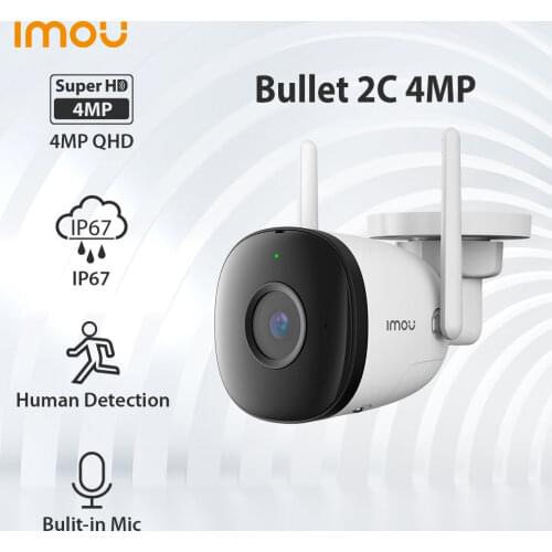 Dahua Imou IP Camera 2C 4MP WiFi Wireless Built-in Mic Outdoor IP67 Weatherproof Smart Home Security Human Detection IPC-F42P