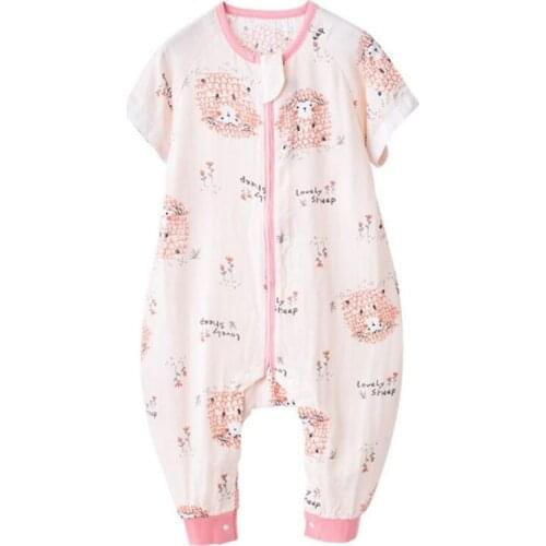 N7ME Baby Sleeping Bag Detachable Sleeve Sleepwear Summer Breathable Thin Sleepsack Swaddle Blanket Wrap Dual Zippers Girls Boys