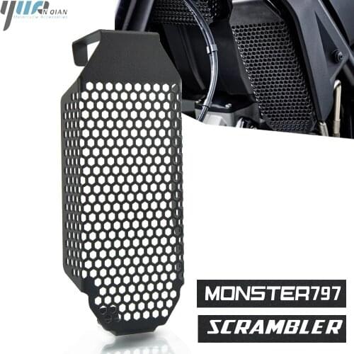 For Ducati Monster 797+ (Plus) Scrambler Street Classic 2018-2020 2019 Motorcycle Aluminium Oil Cooler Guard Cover Protection