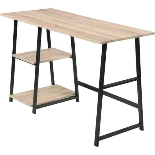 Home Computer Desk Office Workstation 2 Shelves for Ample Storage Study Writing Desk Computer PC Laptop Dining Gaming Table