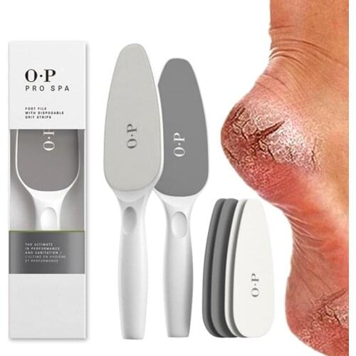 Double-sided Stone Foot Rasp Heel File Hard Dead Skin Callu Remover Exfoliating Pedicure Foot Care Tool with 4 Replaceable Stone