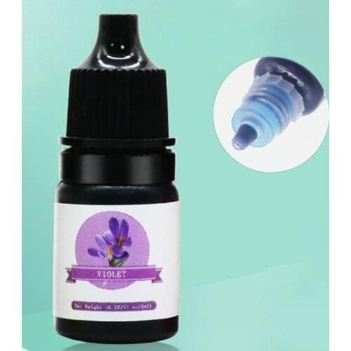 Epoxy Resin Color Dye Pigment 24 Colors Condensed Liquid Colorant with Frangrance Dropper Design for DIY Crafts 5ML UD88