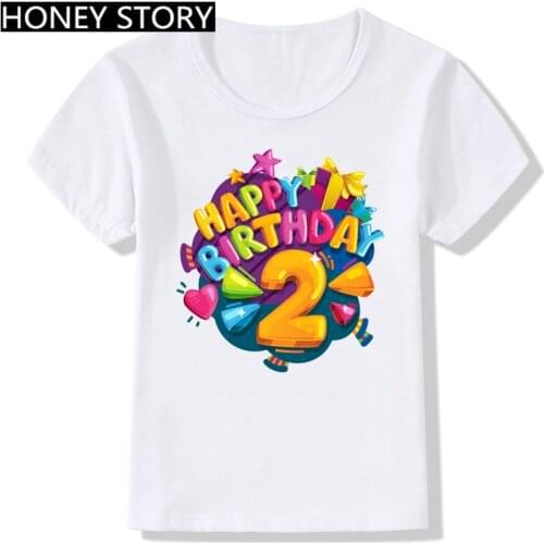 Boys Clothes 2 Years 6 7 3rd Graphic T Shirts kid Tshirt Girl T Shirt for Girls Clothes 4 5th Happy Birthday Children Clothing