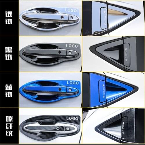 FIT FOR HONDA XRV CHROME REAR DOOR HANDLE COVER BOWL CUP VEZEL TRIM stainless steel blue Silver black carbon fiber LF1