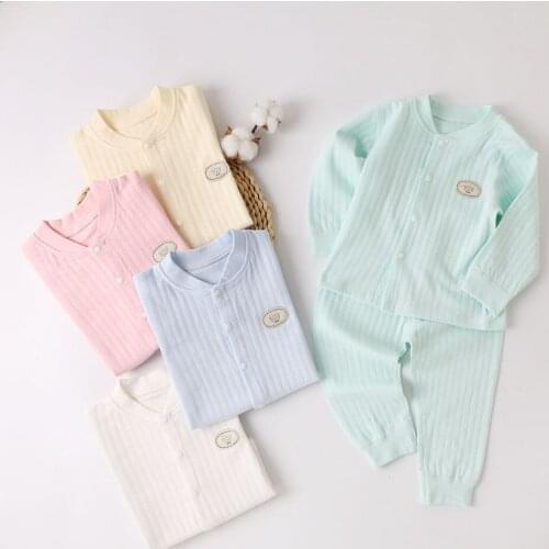 2020 Baby Girl Clothes Set Boys And Girls Baby Underwear Childrens For Autumn And Winter Clothes Long-sleeved Pants Sleepwear