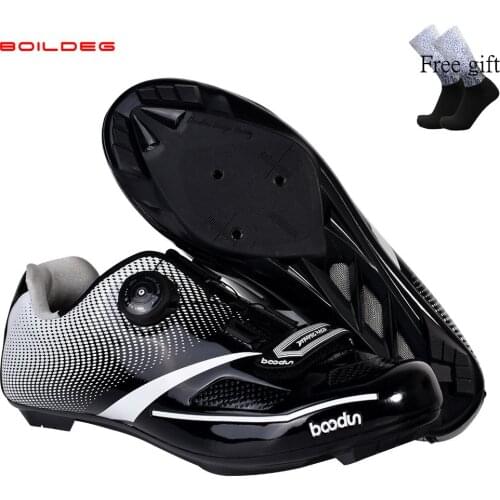 Boodun Road cycling shoes mens Ultralight Breathable road bike self-locking Shoes Professional sports road bicycle Racing Shoes