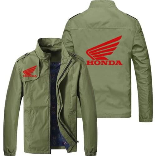 2021 Autumn Fashion Mens Racing Jackets Honda Car Logo Printing Zipper Jacket Casual Windbreaker Trend Bomber Jacket Streetwear
