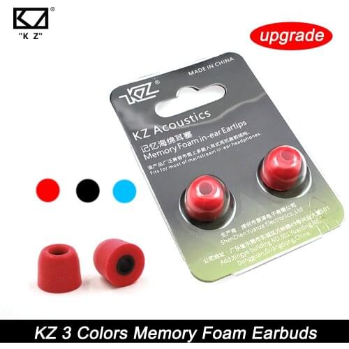 KZ 1Pair(2pcs) T400 Noise Isolating Memory Foam Ear Tips New Upgrade Ear Foam Eartips With Retail Package For In Ear Earphone