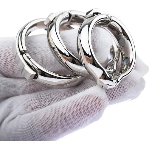 Magnet Cock Ring Metal Penis Sleeve For Male Extender Penis Enlargement Condoms Sex Toys Intimate Goods Ring On The Penis Rings