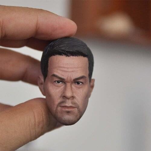 1/6 Scale Mark Wahlberg Head Sculpture Soldier Accessories for Male action figure body